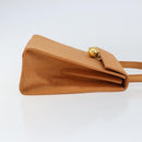 CELINE Hand Bag Raffia Brown Gold Auth BA8178-4