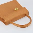 CELINE Hand Bag Raffia Brown Gold Auth BA8178-6