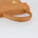 CELINE Hand Bag Raffia Brown Gold Auth BA8178-7