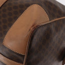 CELINE Macadam Canvas Boston Bag PVC Brown Gold Auth BA8179-11