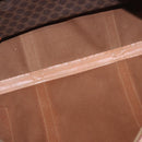 CELINE Macadam Canvas Boston Bag PVC Brown Gold Auth BA8179-17