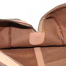 CELINE Macadam Canvas Boston Bag PVC Brown Gold Auth BA8179-19