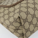 GUCCI GG Supreme Web Sherry Line Tote Bag PVC Beige Auth BA8180-11