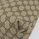 GUCCI GG Supreme Web Sherry Line Tote Bag PVC Beige Auth BA8180-12