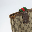 GUCCI GG Supreme Web Sherry Line Tote Bag PVC Beige Auth BA8180-15
