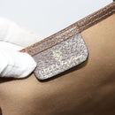 GUCCI GG Supreme Web Sherry Line Tote Bag PVC Beige Auth BA8180-16