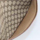 GUCCI GG Supreme Web Sherry Line Tote Bag PVC Beige Auth BA8180-20