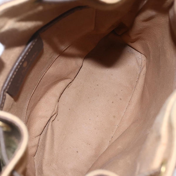 GUCCI GG Supreme Web Sherry Line Bag PVC Beige Gold 41 02 034 Auth BA8181