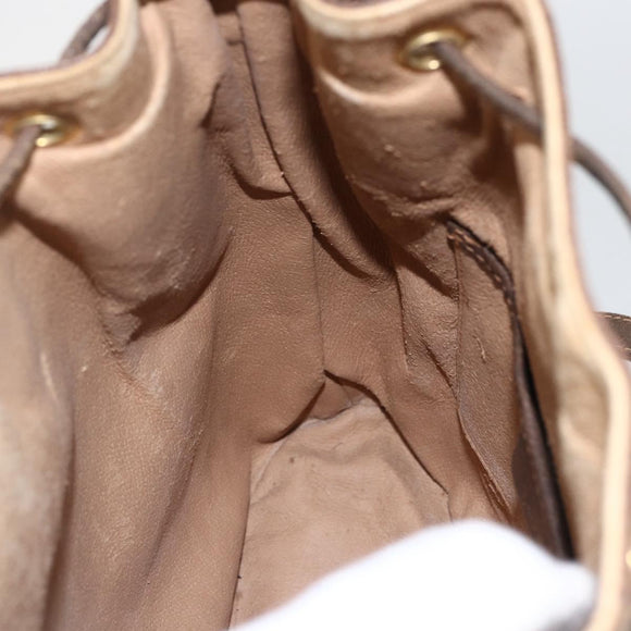 GUCCI GG Supreme Web Sherry Line Bag PVC Beige Gold 41 02 034 Auth BA8181