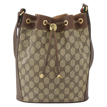 GUCCI GG Supreme Web Sherry Line Bag PVC Beige Gold 41 02 034 Auth BA8181 - 0