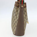 GUCCI GG Supreme Web Sherry Line Bag PVC Beige Gold 41 02 034 Auth BA8181-4