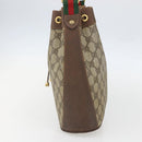 GUCCI GG Supreme Web Sherry Line Bag PVC Beige Gold 41 02 034 Auth BA8181-5