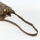 GUCCI GG Supreme Web Sherry Line Bag PVC Beige Gold 41 02 034 Auth BA8181-7