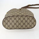 GUCCI GG Supreme Web Sherry Line Bag PVC Beige Gold 41 02 034 Auth BA8181-9