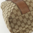 GUCCI GG Canvas Tote Bag Beige Silver 232946 Auth BA8182-16