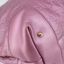 GUCCI GG Canvas Guccissima Tote Bag Leather Pink Gold 269956 Auth BA8184-14