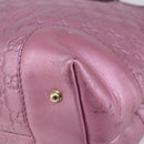 GUCCI GG Canvas Guccissima Tote Bag Leather Pink Gold 269956 Auth BA8184-15