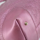 GUCCI GG Canvas Guccissima Tote Bag Leather Pink Gold 269956 Auth BA8184-16