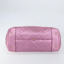 GUCCI GG Canvas Guccissima Tote Bag Leather Pink Gold 269956 Auth BA8184-5