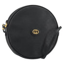 GUCCI Micro GG Canvas Shoulder Bag PVC Black Gold 007 104 0088 Auth BA8187-1
