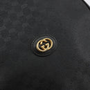 GUCCI Micro GG Canvas Shoulder Bag PVC Black Gold 007 104 0088 Auth BA8187-14