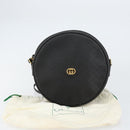 GUCCI Micro GG Canvas Shoulder Bag PVC Black Gold 007 104 0088 Auth BA8187-24