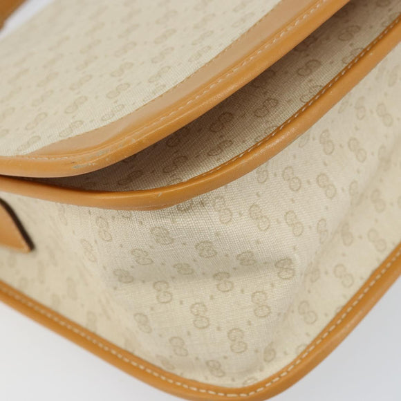 GUCCI Micro GG Supreme Web Sherry Line Bag PVC Beige 001 104 0551 Auth BA8188