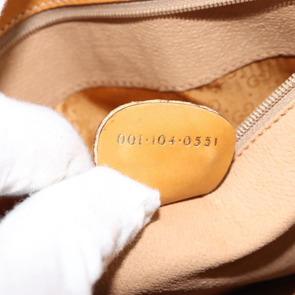 GUCCI Micro GG Supreme Web Sherry Line Bag PVC Beige 001 104 0551 Auth BA8188