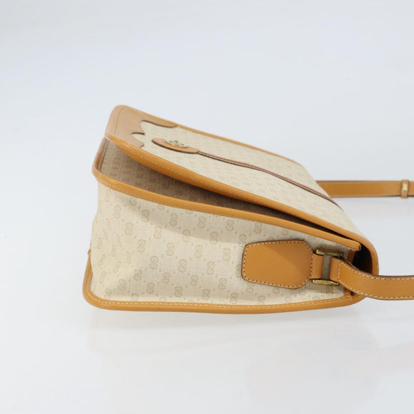 GUCCI Micro GG Supreme Web Sherry Line Bag PVC Beige 001 104 0551 Auth BA8188