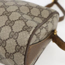 GUCCI GG Supreme Web Sherry Line Bag PVC Beige Gold 89 02 017 Auth BA8189-11