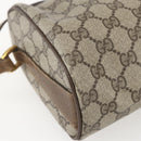 GUCCI GG Supreme Web Sherry Line Bag PVC Beige Gold 89 02 017 Auth BA8189-14