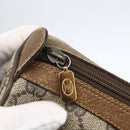 GUCCI GG Supreme Web Sherry Line Bag PVC Beige Gold 89 02 017 Auth BA8189-16