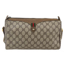 GUCCI GG Supreme Web Sherry Line Bag PVC Beige Gold 89 02 017 Auth BA8189-2