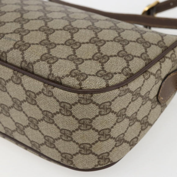 GUCCI GG Supreme Shoulder Bag PVC Beige Gold 001 115 6106 Auth BA8192