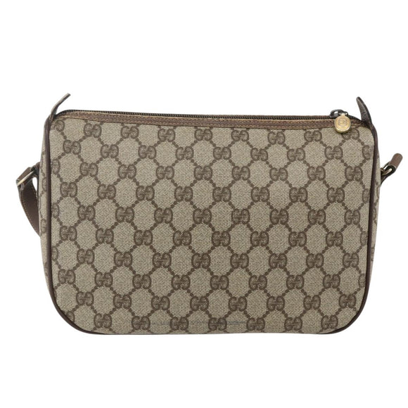 GUCCI GG Supreme Shoulder Bag PVC Beige Gold 001 115 6106 Auth BA8192