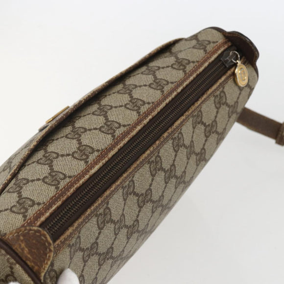 GUCCI GG Supreme Shoulder Bag PVC Beige Gold 001 115 6106 Auth BA8192