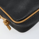 GUCCI Shoulder Bag Leather Black Gold Auth BA8193-17