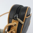 GUCCI Shoulder Bag Leather Black Gold Auth BA8193-10