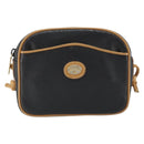 GUCCI Shoulder Bag Leather Black Gold Auth BA8193-13