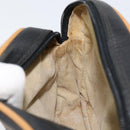 GUCCI Shoulder Bag Leather Black Gold Auth BA8193-21