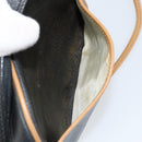 GUCCI Shoulder Bag Leather Black Gold Auth BA8193-12