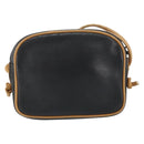 GUCCI Shoulder Bag Leather Black Gold Auth BA8193-2