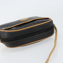 GUCCI Shoulder Bag Leather Black Gold Auth BA8193-6