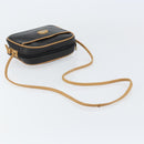 GUCCI Shoulder Bag Leather Black Gold Auth BA8193-7