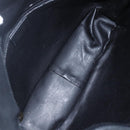 GUCCI Bamboo Hand Bag Leather 2way Black Gold 001 1998 1638 Auth BA8194-10