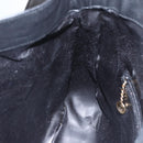 GUCCI Bamboo Hand Bag Leather 2way Black Gold 001 1998 1638 Auth BA8194-22