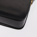 GUCCI Shoulder Bag Leather Black Gold Auth BA8195-14