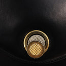 GUCCI Shoulder Bag Leather Black Gold Auth BA8195-15