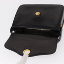 GUCCI Shoulder Bag Leather Black Gold Auth BA8195-16