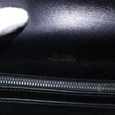 GUCCI Shoulder Bag Leather Black Gold Auth BA8195-17